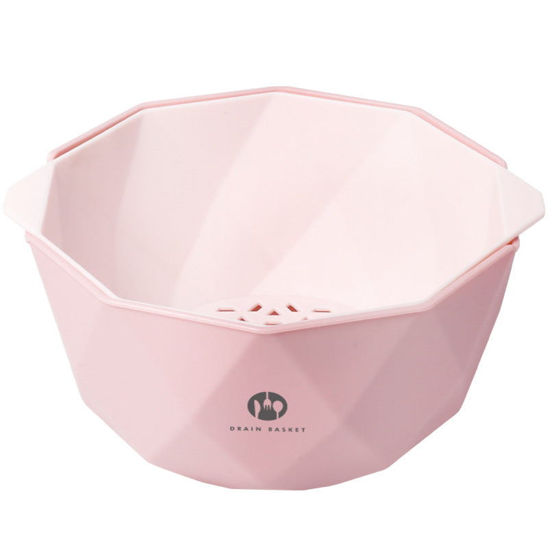 Double-Layer Vegetable Sink Plastic Drain Basket - Mubimart -  