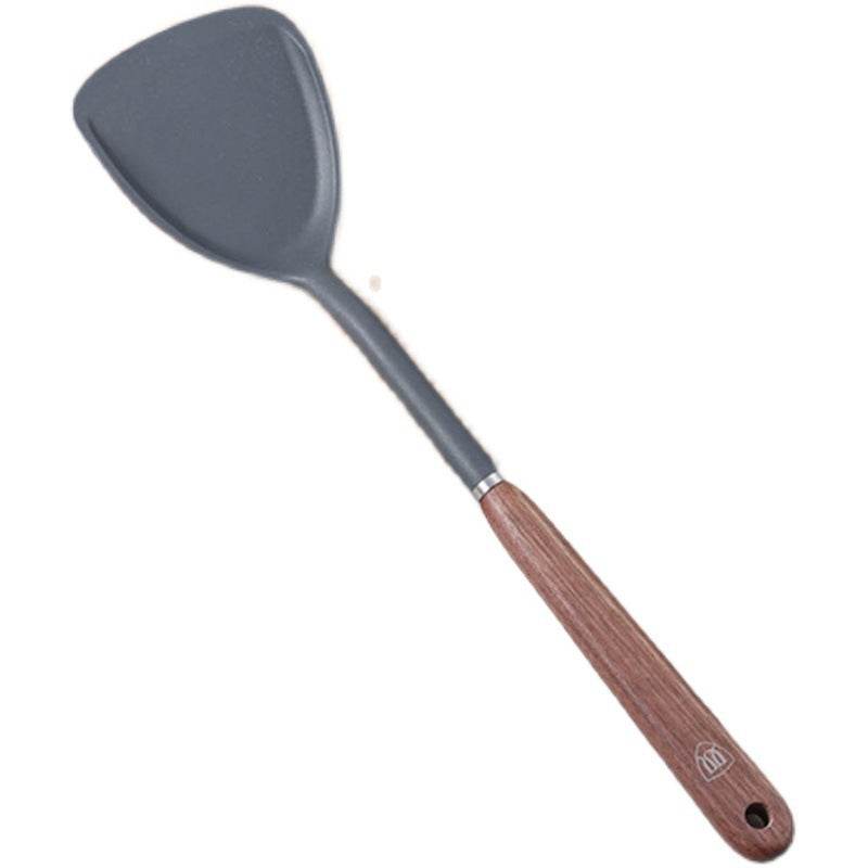 Double Shovel Walnut Shovel Soup Spoon Spatula Unpainted Spoon Silicone Cooking Spatula High Temperature Resistant Household Spatula - Mubimart