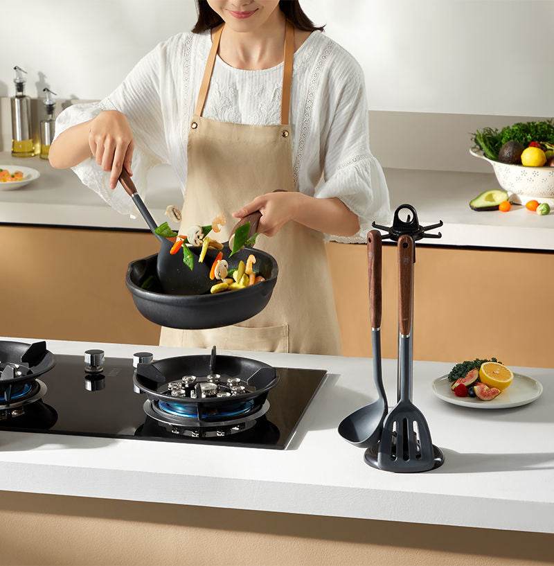Double Shovel Walnut Shovel Soup Spoon Spatula Unpainted Spoon Silicone Cooking Spatula High Temperature Resistant Household Spatula - Mubimart