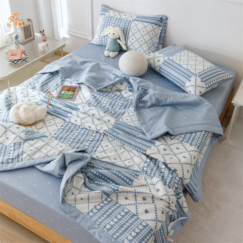 Double Sided Cotton Summer Cool Quilt - Mubimart -  