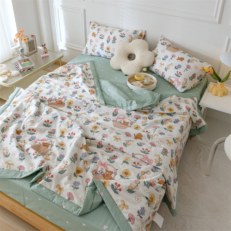 Double Sided Cotton Summer Cool Quilt - Mubimart -  