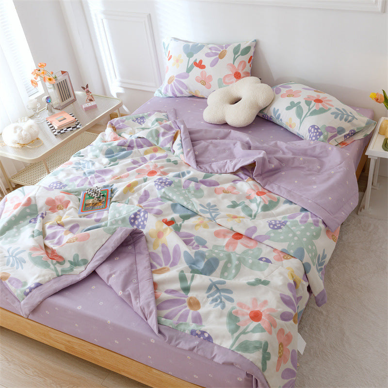 Double Sided Cotton Summer Cool Quilt - Mubimart -  