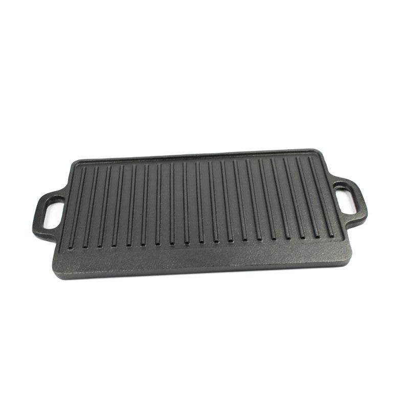 Double-Sided Frying Pan Household Barbecue Fried Fish Cast iron Cattle - Mubimart
