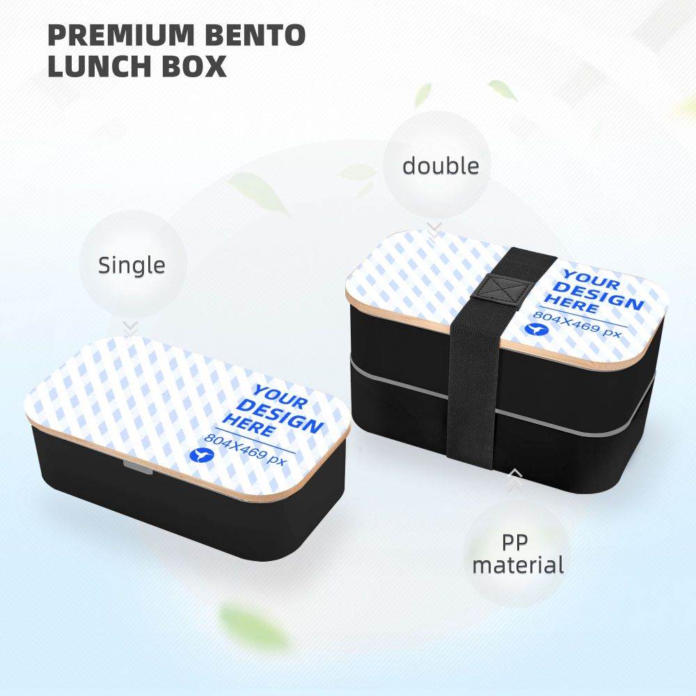 Double Tie Bento Box With Cutlery - Mubimart