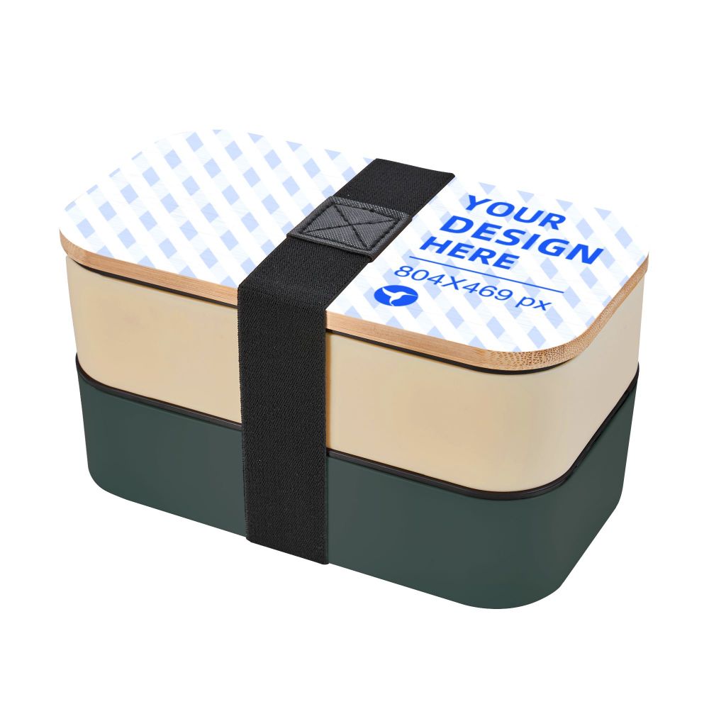 Double Tie Bento Box With Cutlery - Mubimart -  