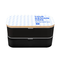 Double Tie Bento Box With Cutlery - Mubimart -  