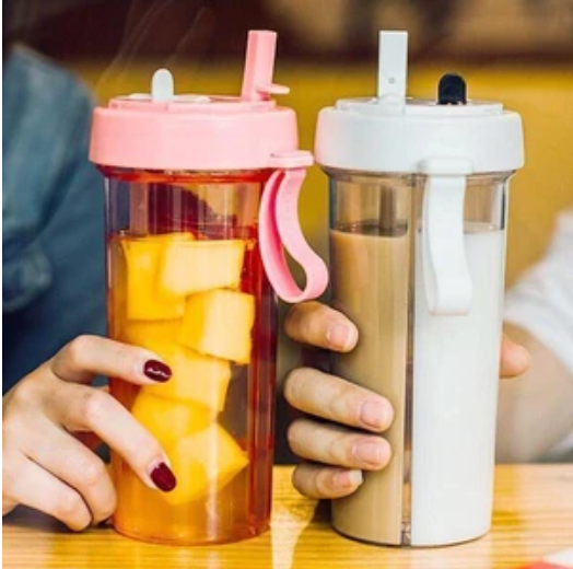 Double Tube Water Bottle - Mubimart - Water bottle 