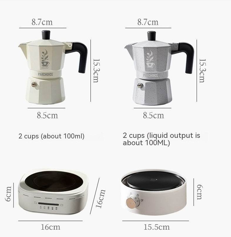 Double Valve Mocha Pot Household Italian Espresso Machine - Mubimart