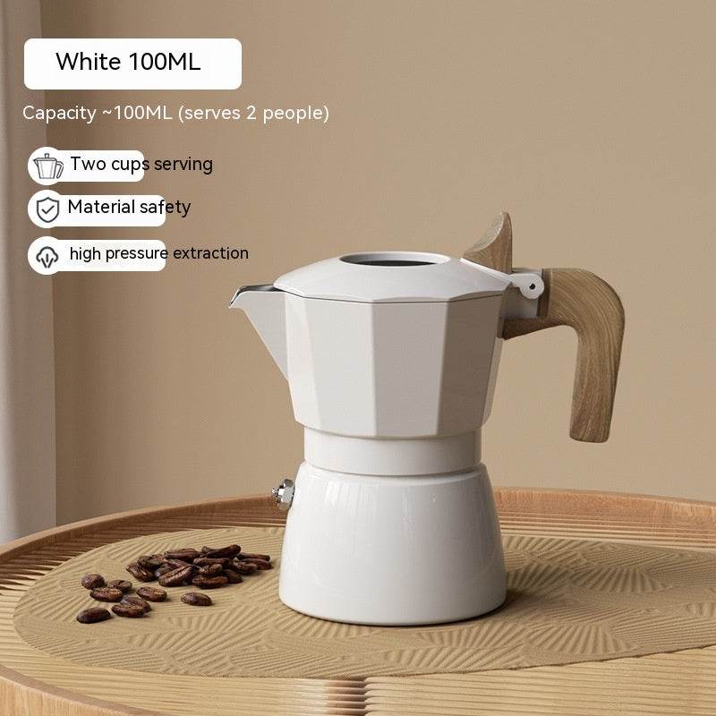 Double Valve Moka Pot Espresso Coffee Machine - Mubimart