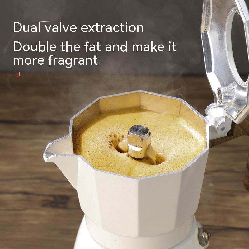 Double Valve Moka Pot Espresso Coffee Machine - Mubimart