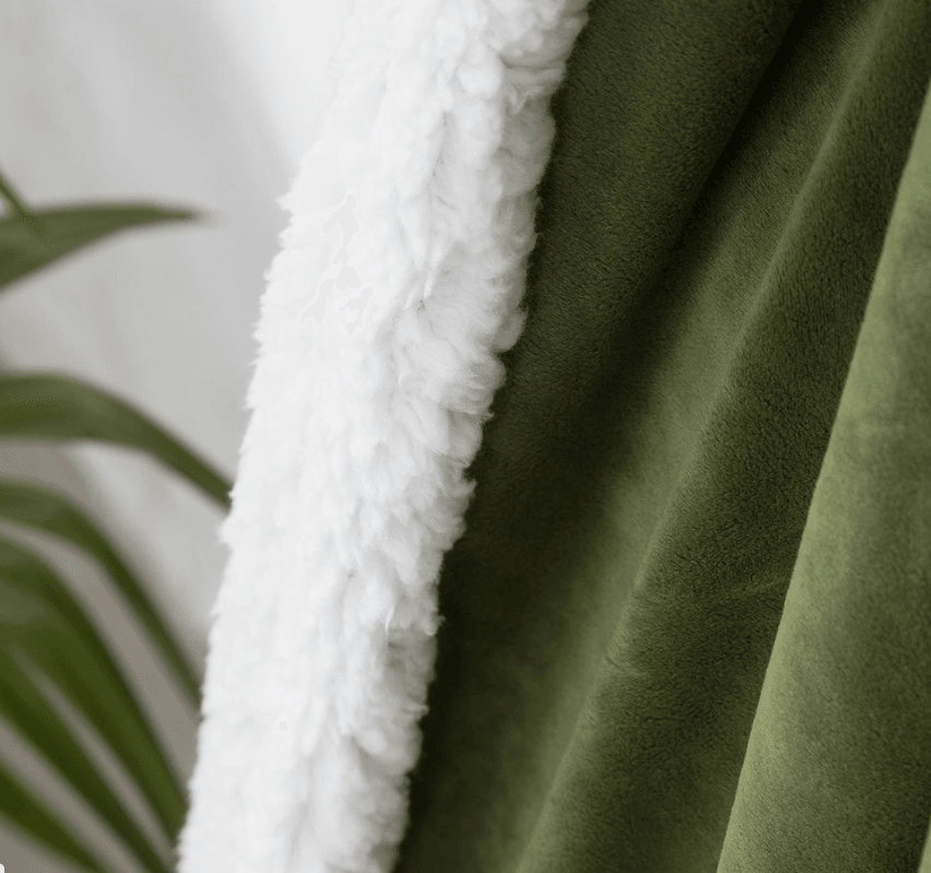 Double blankets spring and autumn warm nap blanket - Mubimart