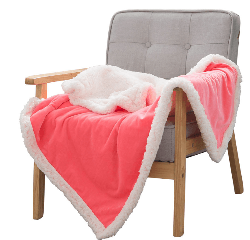 Double blankets spring and autumn warm nap blanket - Mubimart