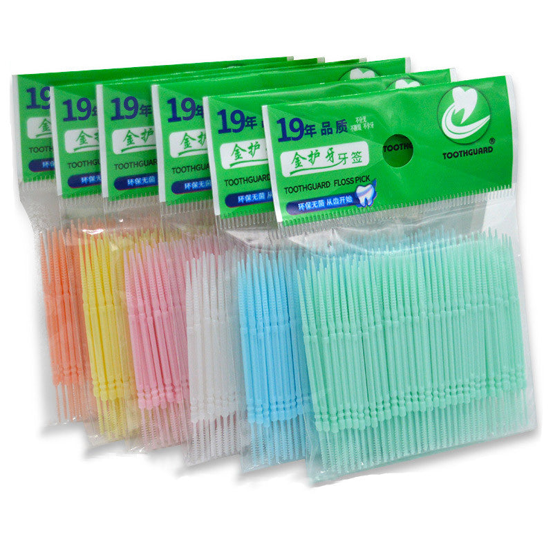 Double-ended plastic toothpicks - Mubimart -  