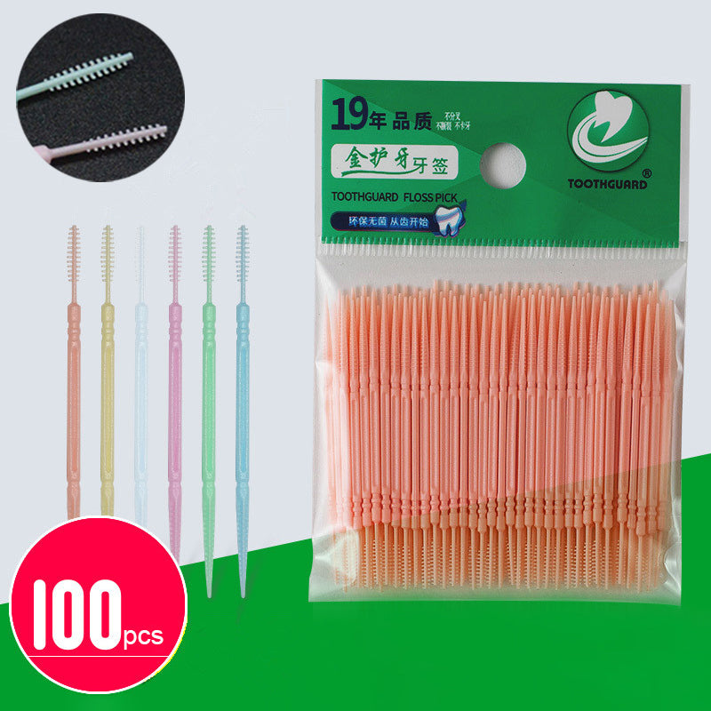 Double-ended plastic toothpicks - Mubimart -  