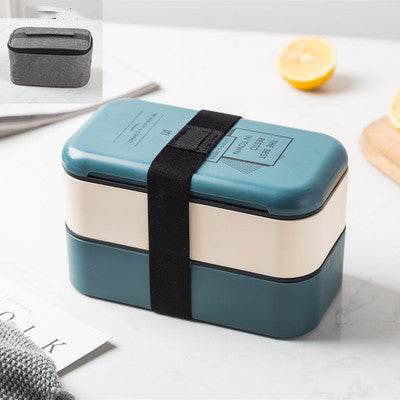 Double-layer Lunch Box Lunch Box Plastic Large Capacity Microwave Lunch Box - Mubimart