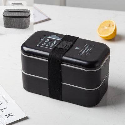 Double-layer Lunch Box Lunch Box Plastic Large Capacity Microwave Lunch Box - Mubimart
