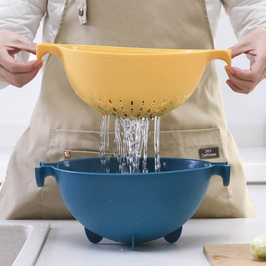Double-layer rotating drain basket - Mubimart
