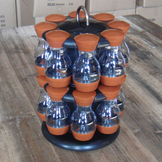 Double-layer rotating spice rack - Mubimart