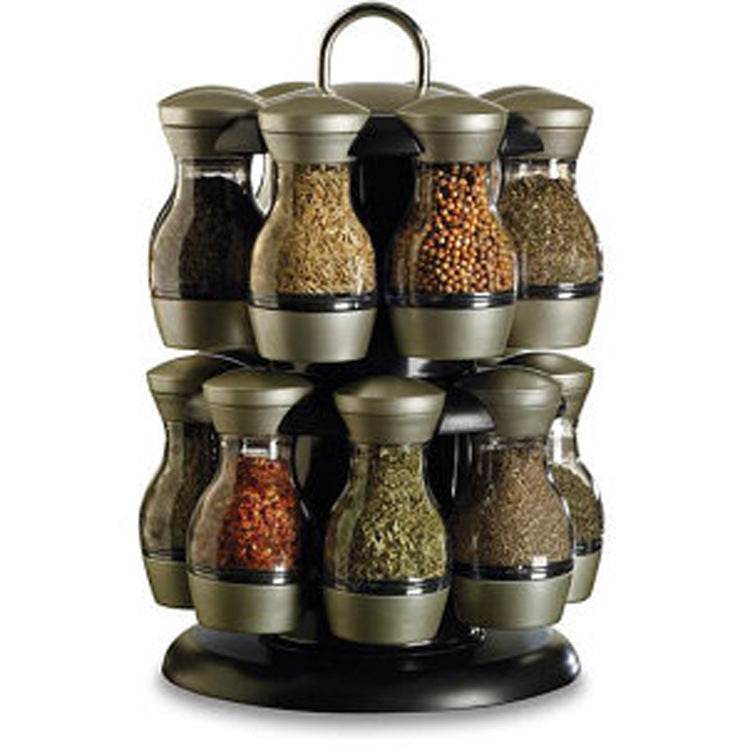 Double-layer rotating spice rack - Mubimart