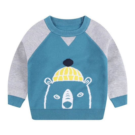 Double layer sweater cotton warm sweater - Mubimart