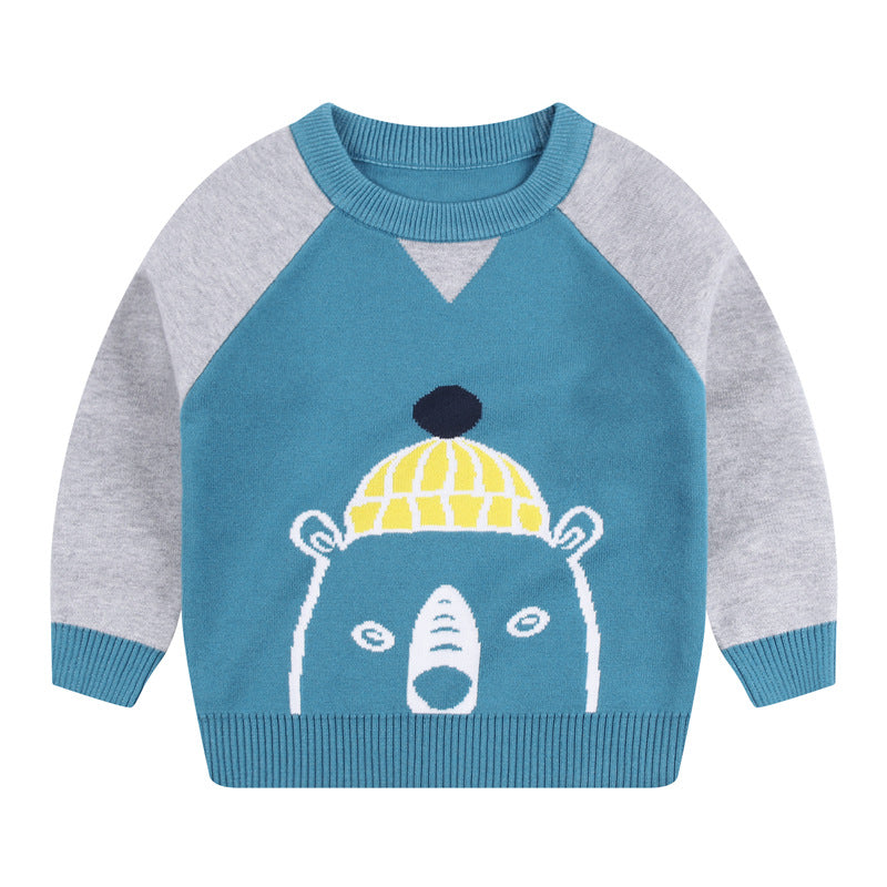 Double layer sweater cotton warm sweater - Mubimart - Boy Sweatshirts 