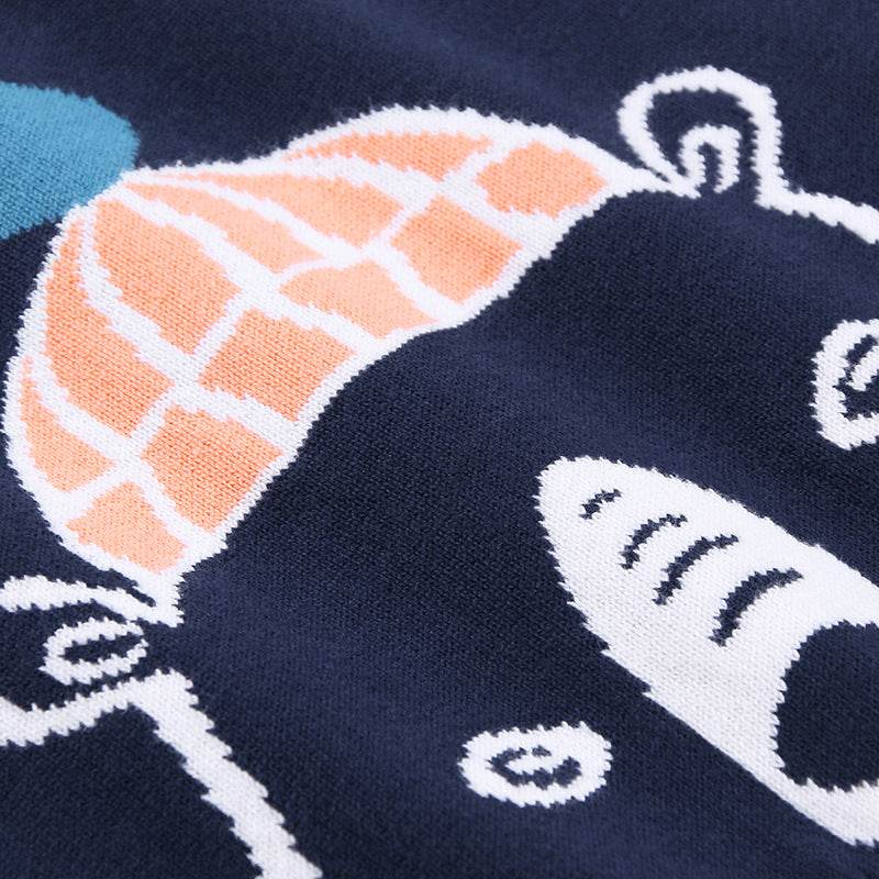 Double layer sweater cotton warm sweater - Mubimart