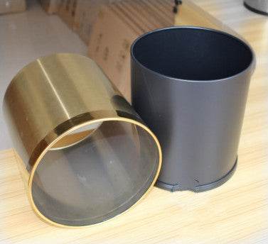 Double-layer uncovered trash can stainless steel trash can - Mubimart