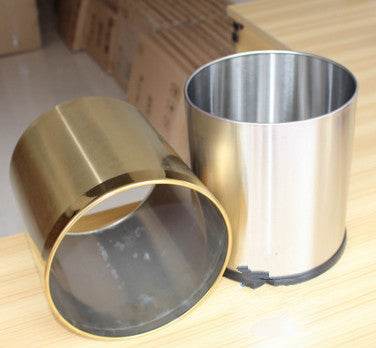 Double-layer uncovered trash can stainless steel trash can - Mubimart