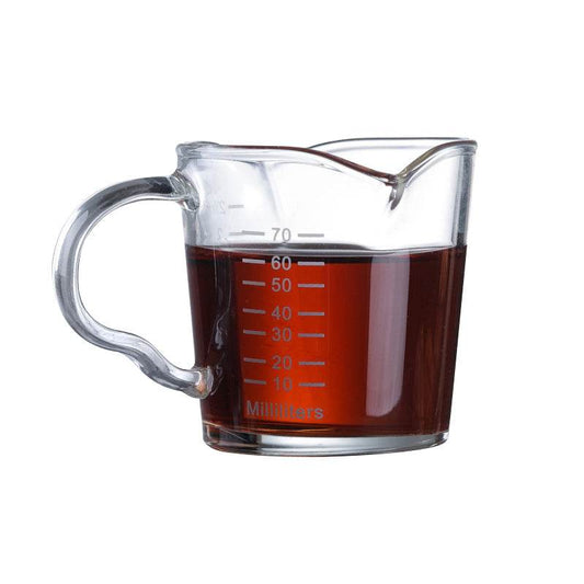 Double-mouthed Glass Measuring Cup With Scale Milk Small Milk Cup - Mubimart