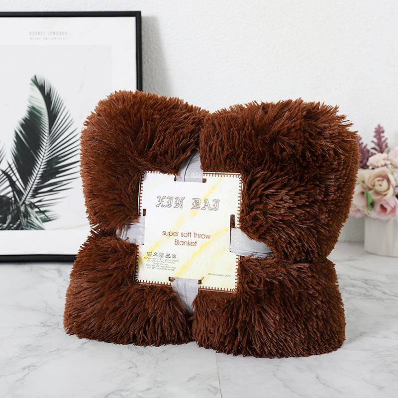 Double-side Velvet Blanket Autumn And Winter Velvet Pillow Cover - Mubimart