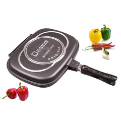 Double side frying pan non stick pan - Mubimart - Alarm Device 