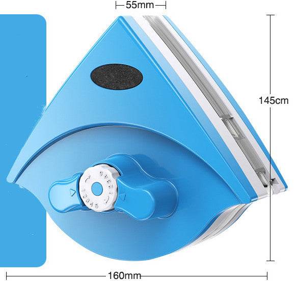Double-sided Magnetic Glass Wiper Glass Wiper Artifact Triangular Glass Wiper - Mubimart