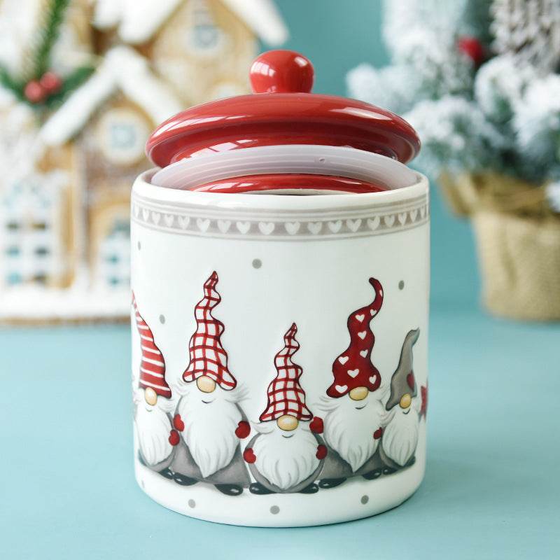 Dried Fruit Snack Jar Creative Christmas Gift Storage Jar - Mubimart