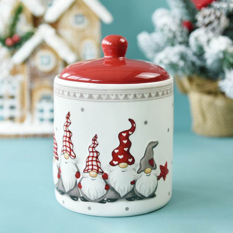 Dried Fruit Snack Jar Creative Christmas Gift Storage Jar - Mubimart