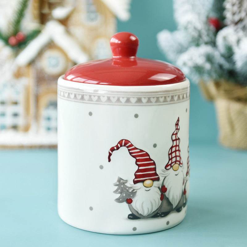 Dried Fruit Snack Jar Creative Christmas Gift Storage Jar - Mubimart