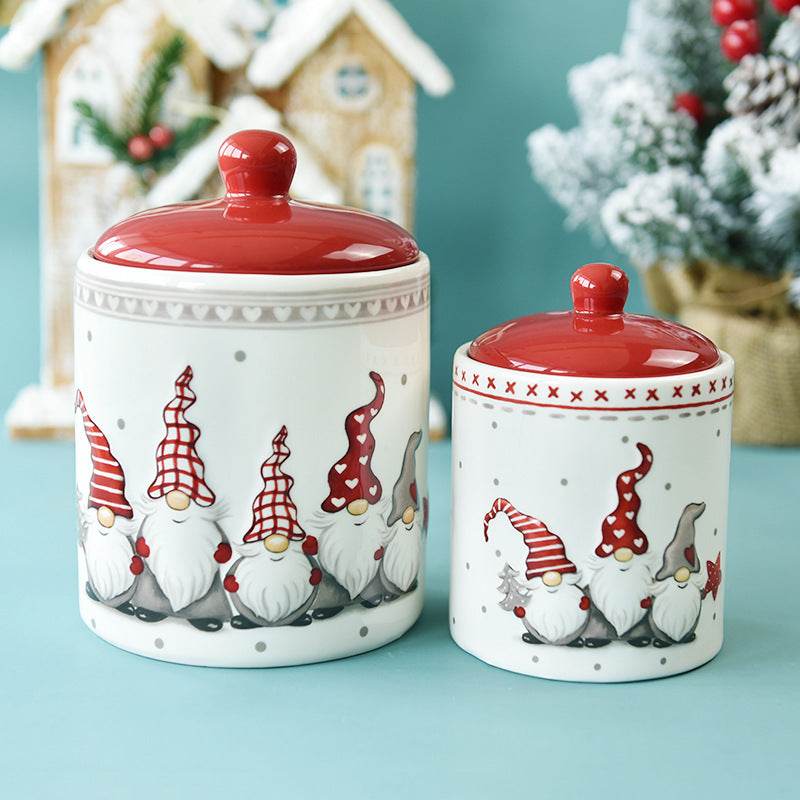 Dried Fruit Snack Jar Creative Christmas Gift Storage Jar - Mubimart