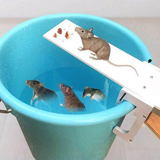 Drop Ship Walk The Plank Mouse Trap Mice Cage Rat Trap Auto Reset Rodent Bucket Board - Mubimart
