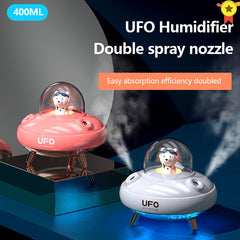 Dual Nozzles Wireless Air Humidifier Ultrasonic USB Mist Maker Fogger Chargeable UFO Cartoon Bear Water Diffuser Humidificador - Mubimart - Mist Humidifiers 