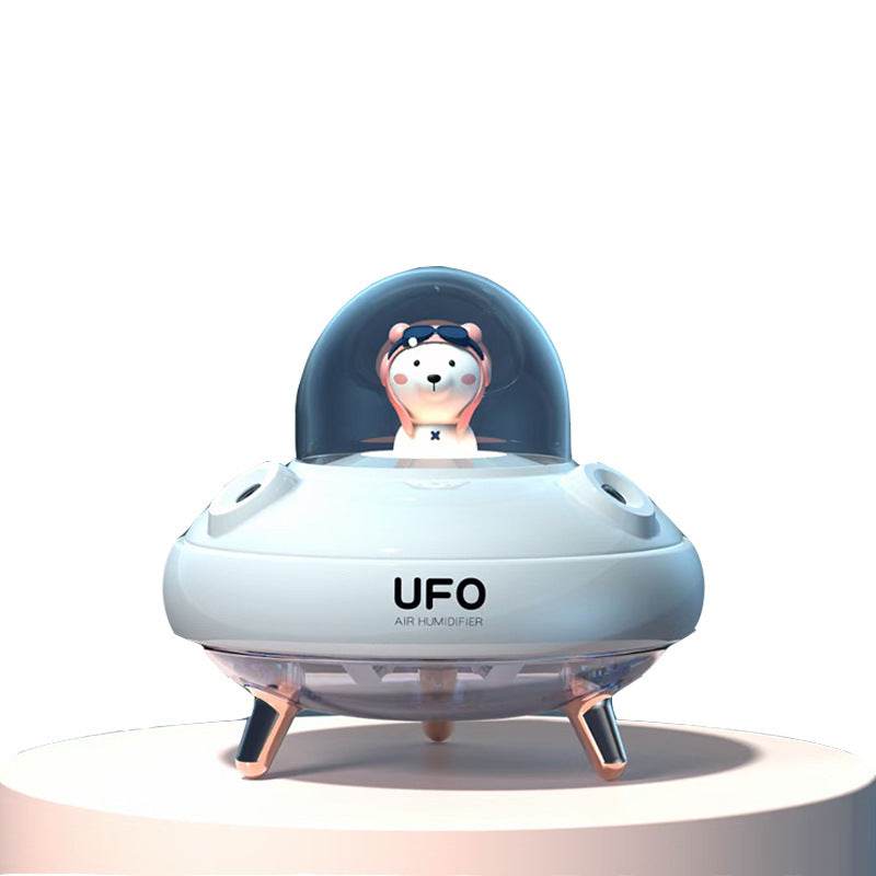 Dual Nozzles Wireless Air Humidifier Ultrasonic USB Mist Maker Fogger Chargeable UFO Cartoon Bear Water Diffuser Humidificador - Mubimart