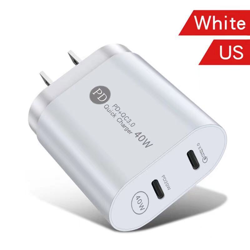 Dual PD 40W Dual TYPE-C Fast Charger - Mubimart -  