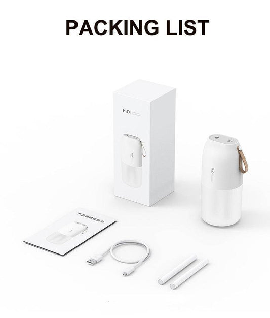 Dual-spray Aromatherapy Humidifier Portable Car USB Humidifier Battery Desktop Simple Humidifier - Mubimart