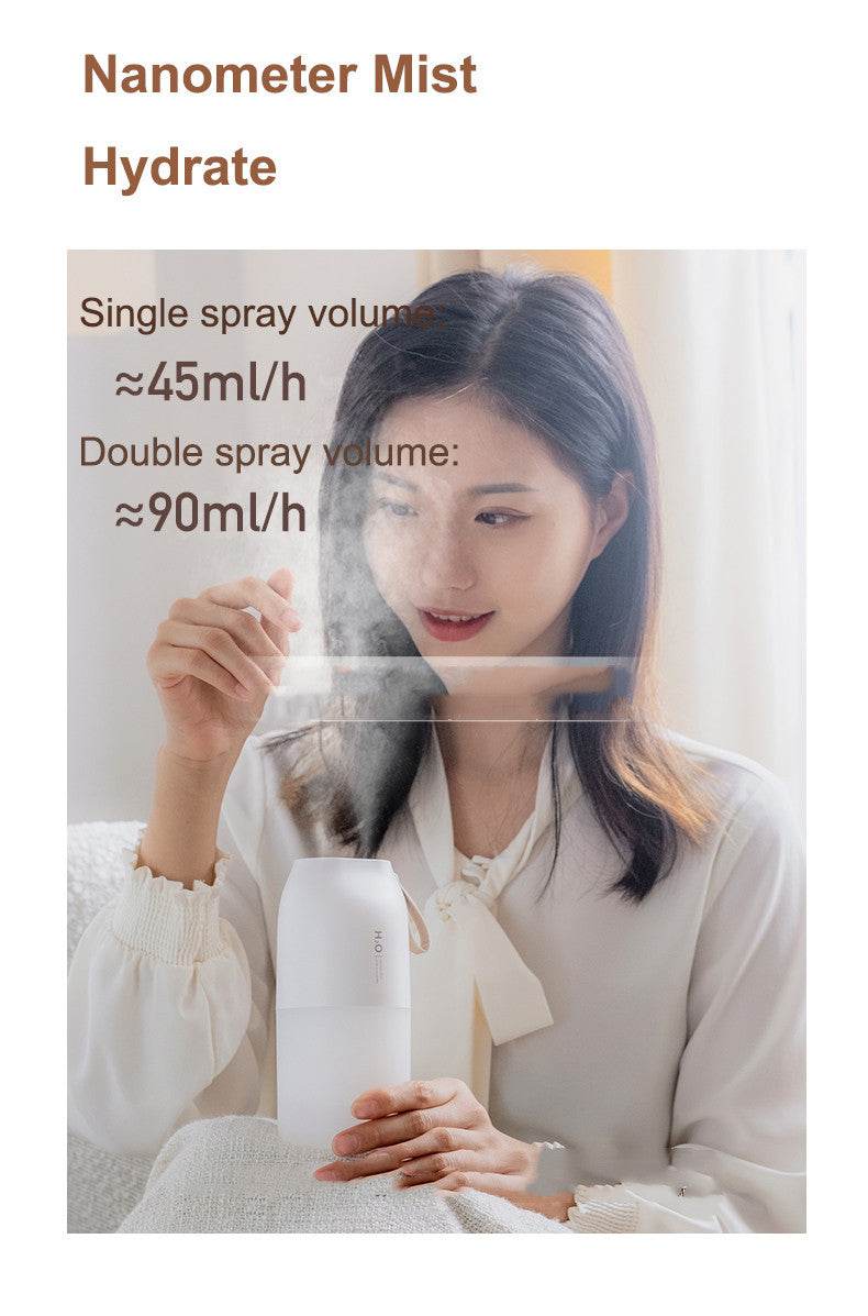 Dual-spray Aromatherapy Humidifier Portable Car USB Humidifier Battery Desktop Simple Humidifier - Mubimart