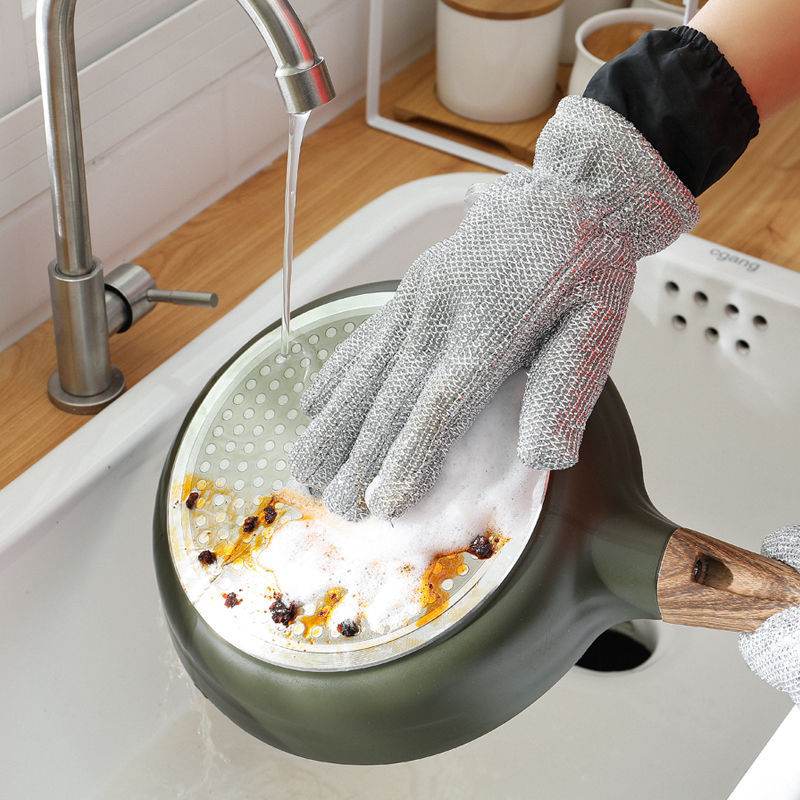 Durable Household Cleaning Silver Gloves - Mubimart
