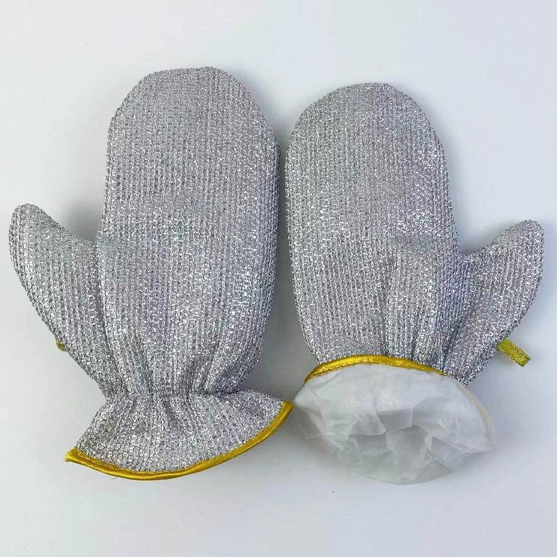 Durable Household Cleaning Silver Gloves - Mubimart