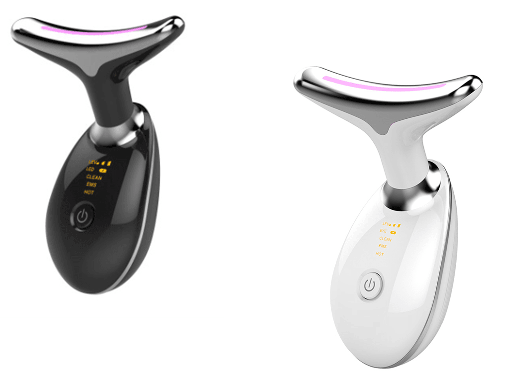 EMS Thermal Neck Lifting And Tighten Massager Electric Microcurrent Wrinkle Remover LED Photon Face Beauty Device For Woman - Mubimart