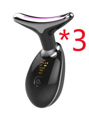 EMS Thermal Neck Lifting And Tighten Massager Electric Microcurrent Wrinkle Remover LED Photon Face Beauty Device For Woman - Mubimart