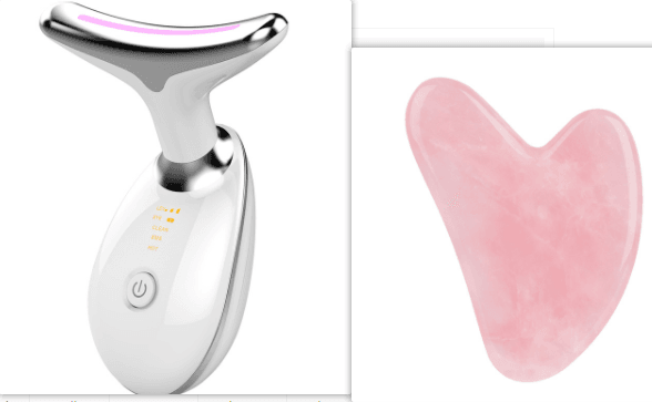 EMS Thermal Neck Lifting And Tighten Massager Electric Microcurrent Wrinkle Remover LED Photon Face Beauty Device For Woman - Mubimart