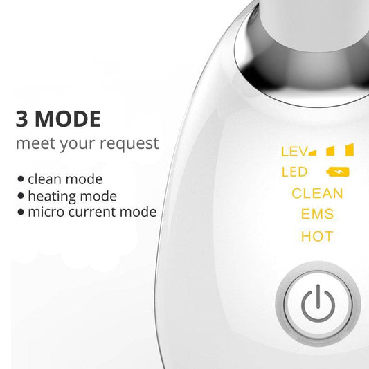 EMS Thermal Neck Lifting And Tighten Massager Electric Microcurrent Wrinkle Remover LED Photon Face Beauty Device For Woman - Mubimart
