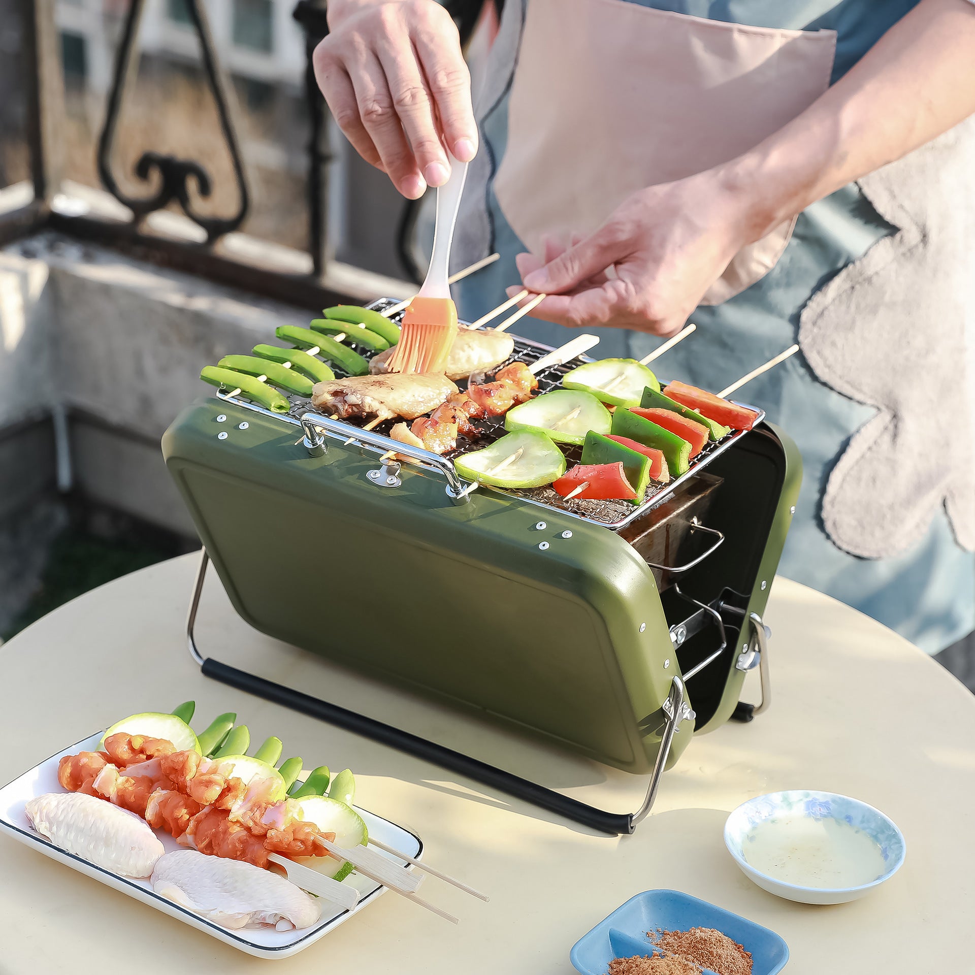 Easy Travel Portable Charcoal Outdoor Grill - Mubimart -  