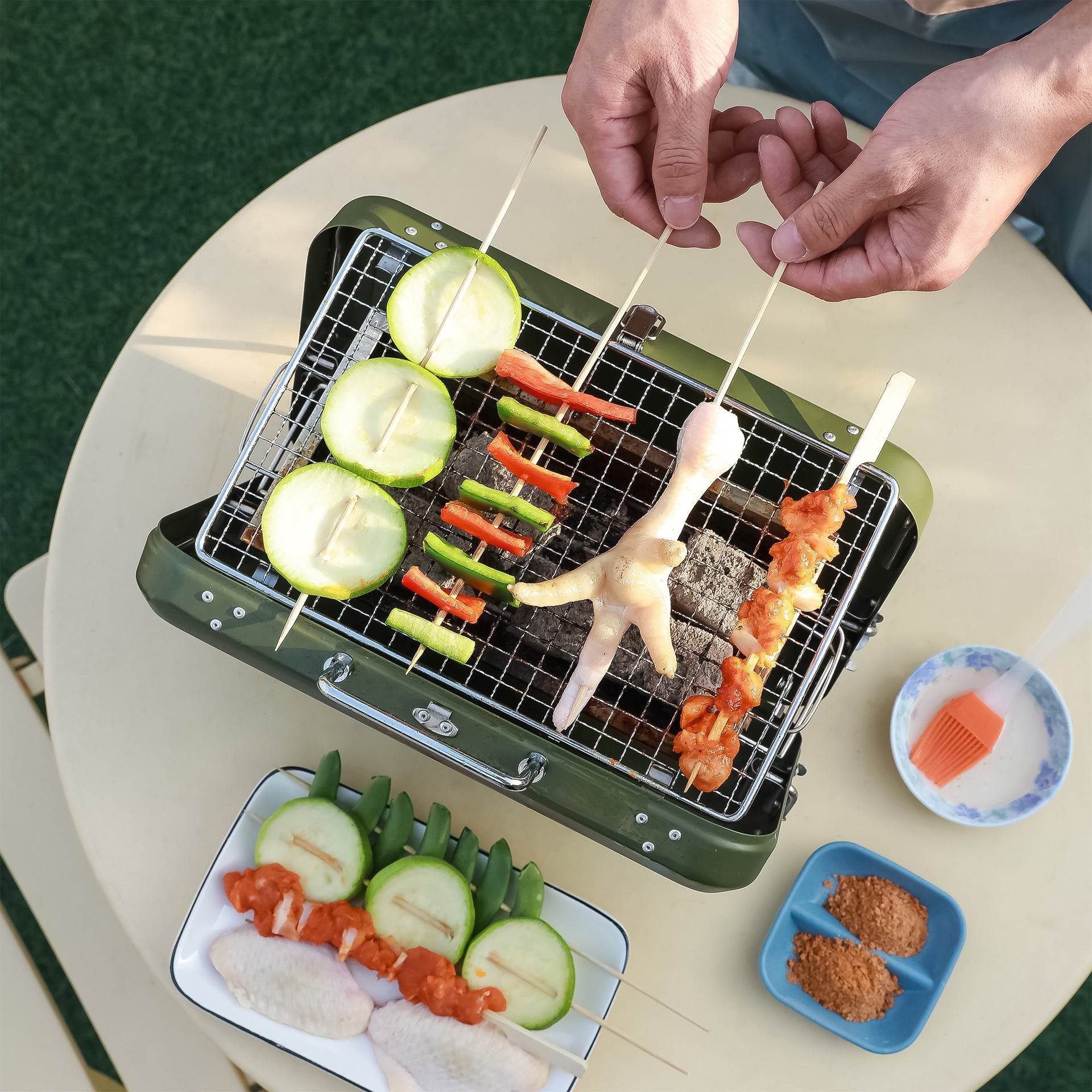 Easy Travel Portable Charcoal Outdoor Grill - Mubimart